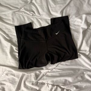 vintage y2k 2000s black nike capri dri-fit leggings active wear small